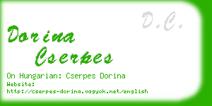 dorina cserpes business card
